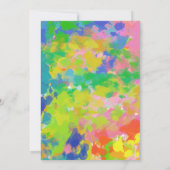 Levendig modern Abstract kleurrijk Vrijgezellenfee Kaart (Achterkant)