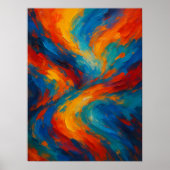 Levendig Modern Abstract Kleurrijk Wervelschilderi Poster (Voorkant)