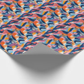 Levendig Modern Abstracte Vormen Patroon Cadeaupapier (Hoek)