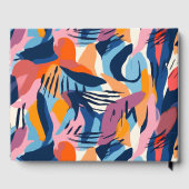 Levendig Modern Abstracte Vormen Patroon Gastenboek (Achterkant)