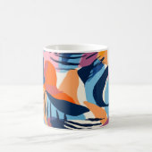Levendig Modern Abstracte Vormen Patroon Koffiemok (Center)