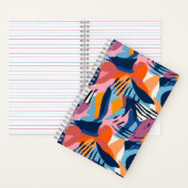 Levendig Modern Abstracte Vormen Patroon Notitieboek (Binnen)