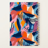 Levendig Modern Abstracte Vormen Patroon Notitieboek (Achterkant)