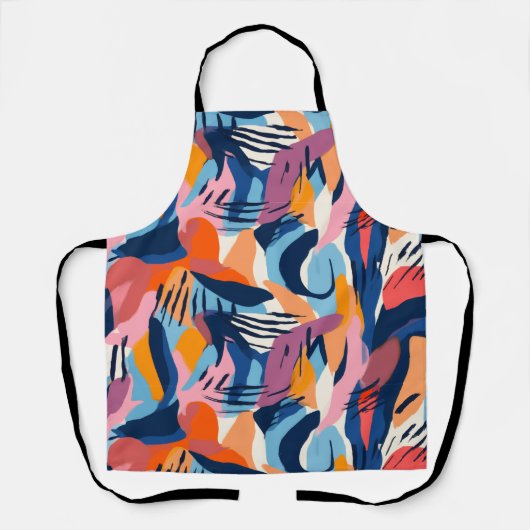 Levendig Modern Abstracte Vormen Patroon Schort (Voorkant)