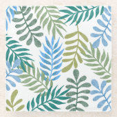 Levendig modern botanisch patroon onderzetter (Voorkant)