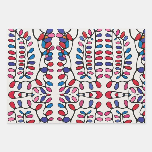 Levendig modern cadeau inpakpapier vel (Voorkant 3)