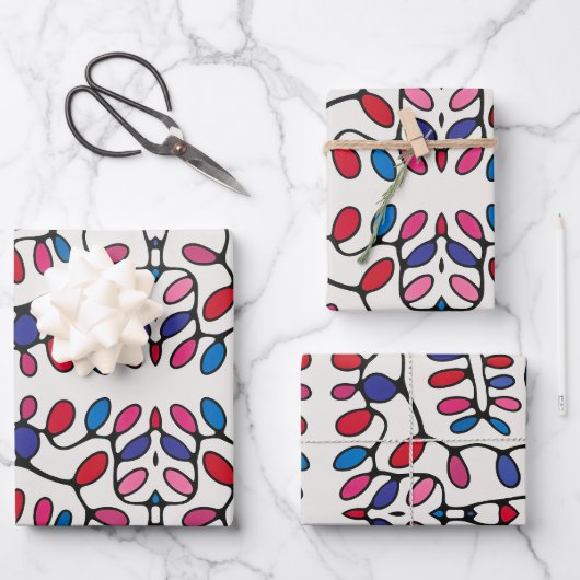 Levendig modern cadeau inpakpapier vel (Voorkant)