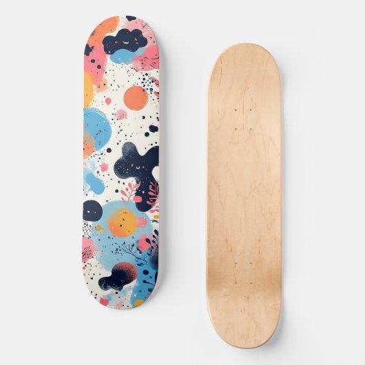 Levendig modern designer skateboard (Voorkant)