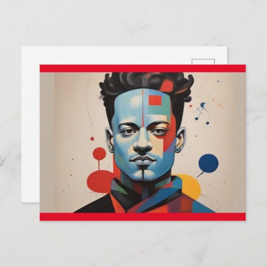 Levendig modern Man Briefkaart (Voorkant / Achterkant)