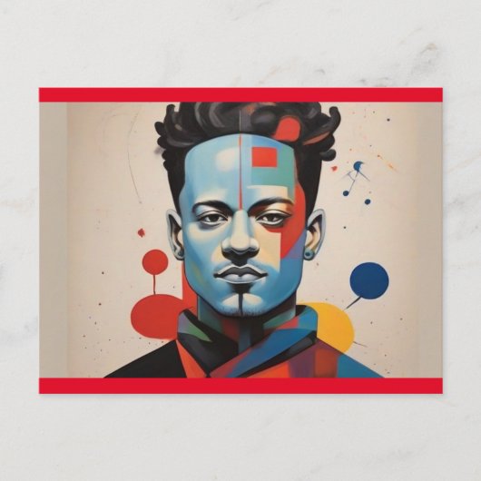 Levendig modern Man Briefkaart (Voorkant)