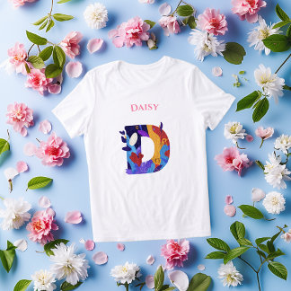 Levendig Monogram - Letter D Creatief Verjaardagsc Tri-Blend Shirt