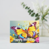 Levendig mooi Abstract vlinderontwerp Feestdagenkaart (Staand voorkant)