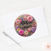 Levendig Mooi Ontwerp Verjaardag sticker (Envelop)