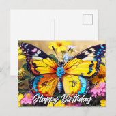 Levendig Mooie Vlinder Ontwerp Briefkaart (Voorkant / Achterkant)