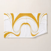 Levendig mosterdgeel abstract golfpatroon zomer bad handdoek (Handdoek)