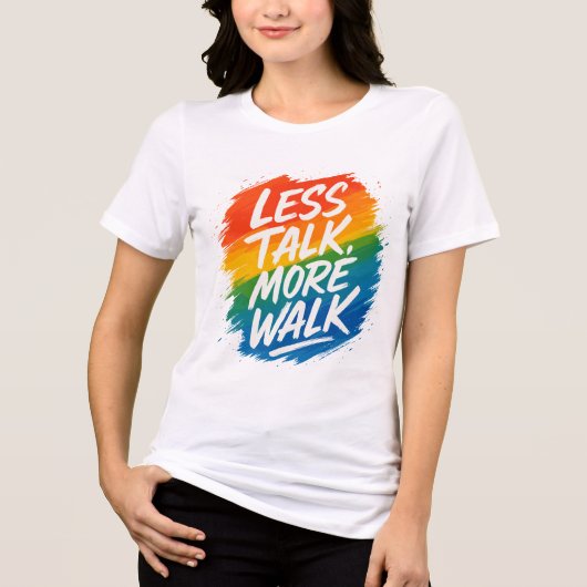 Levendig Motiverend Grafisch Ontwerp Tri-Blend Shirt (Voorkant)