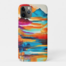 Levendig Mountain Sunset schilderij Case-Mate iPhone Case