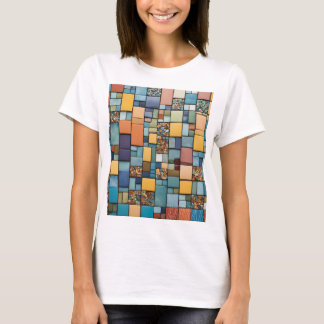 "Levendig Mozaïek Art T-shirt – Kleurrijke geometr