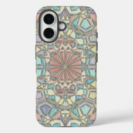 levendig mozaïek iPhone 16 hoesje