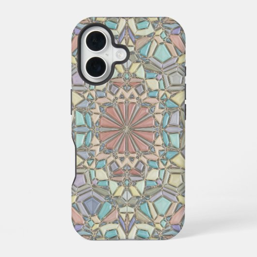 levendig mozaïek iPhone 16 hoesje (Achterkant)