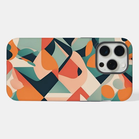 Levendig mozaïek iPhone hoesje (Achterkant horizontaal)