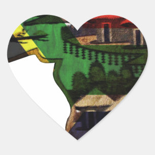 Levendig mozaïek van Afrika: decoratieve patroonku Hart Sticker