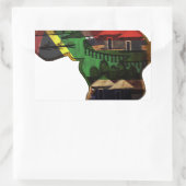 Levendig mozaïek van Afrika: decoratieve patroonku Rechthoekige Sticker (Tas)