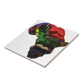 Levendig mozaïek van Afrika: decoratieve patroonku Tegeltje (Zijkant)