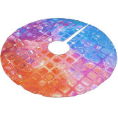 Levendig mozaïek: veelkleurige Abstracte achtergro Kerstboom Rok (Gekanteld)