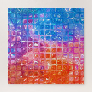 Levendig mozaïek: veelkleurige Abstracte achtergro Legpuzzel