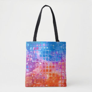Levendig mozaïek: veelkleurige Abstracte achtergro Tote Bag