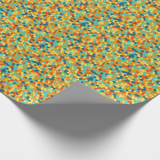 Levendig mozaïekpatroon cadeaupapier (Hoek)