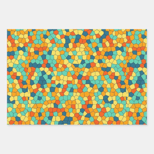 Levendig mozaïekpatroon inpakpapier vel (Voorkant 3)
