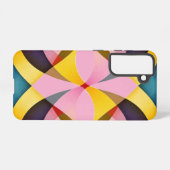 Levendig multi-color bloemmotief ontwerp samsung galaxy hoesje (Achterkant horizontaal)