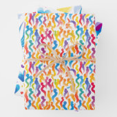 Levendig multi-gekleurd inpakpapier (In situ)