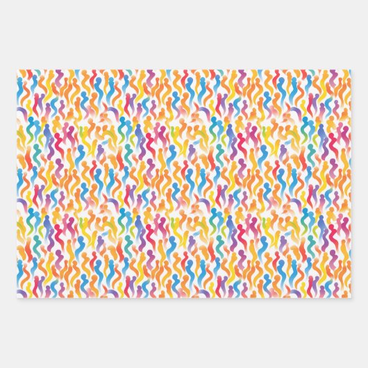 Levendig multi-gekleurd inpakpapier (Voorkant)