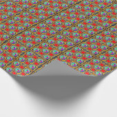 Levendig Multicolor 3D Design Matte Wrapping Paper Cadeaupapier (Hoek)
