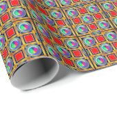 Levendig Multicolor 3D Design Matte Wrapping Paper Cadeaupapier (Rol Hoek)