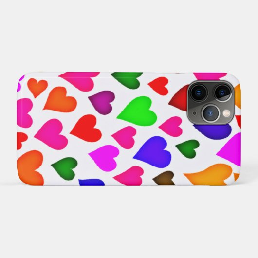Levendig multicolor hartpatroon Case-Mate iPhone case (Achterkant (horizontaal))