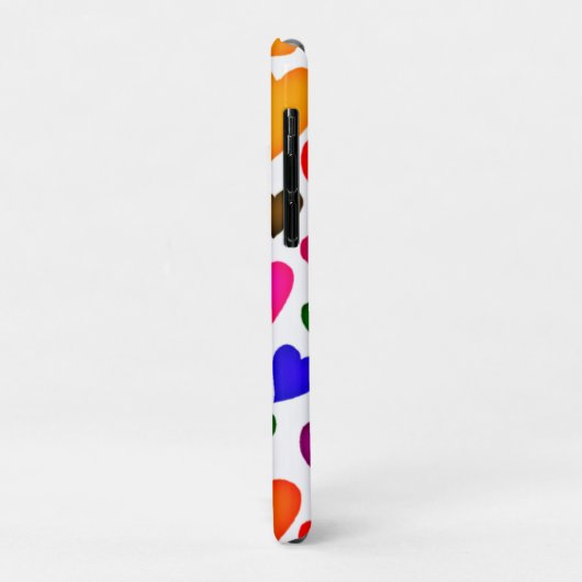 Levendig multicolor hartpatroon Case-Mate iPhone case (Achterkant/links)
