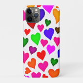 Levendig multicolor hartpatroon Case-Mate iPhone case (Achterkant)