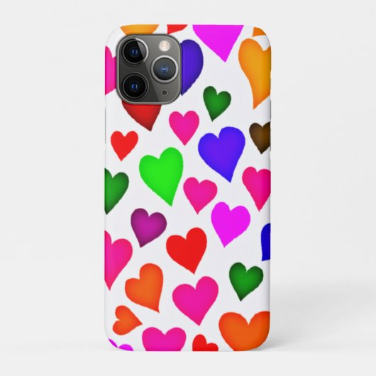Levendig multicolor hartpatroon Case-Mate iPhone case (Achterkant)