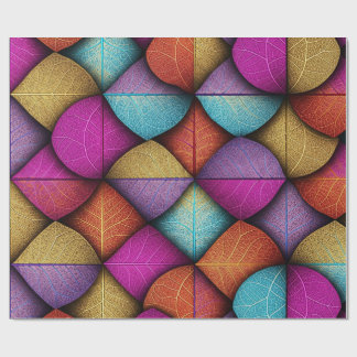 Levendig multicolor klassiek trendy patroon ontwer cadeaupapier