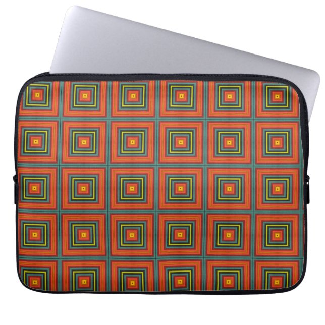 Levendig multicolors inpakpapier laptop sleeve (Voorkant)