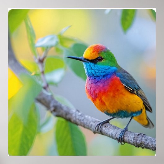 Levendig mus Perched Poster (Voorkant)