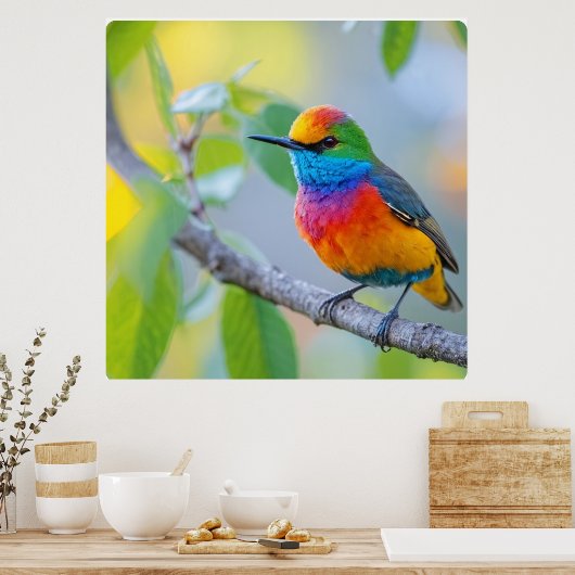 Levendig mus Perched Poster (Keuken)