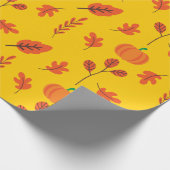 Levendig naadloos inpakpapier: herfstpompoenen cadeaupapier (Hoek)