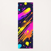 Levendig Neon Abstract Kleur Splash Ontwerp Yogamat (Voorkant)