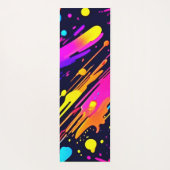 Levendig Neon Abstract Kleur Splash Ontwerp Yogamat (Achterkant)