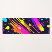 Levendig Neon Abstract Kleur Splash Ontwerp Yogamat (Voorkant (horizontaal))